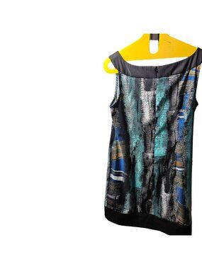 Connected Apparel Women's Size 14 Sleeveless Abstract Print Dress